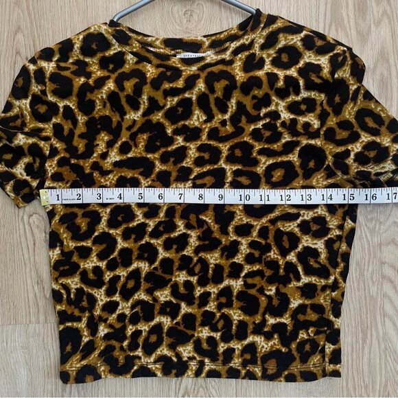 Zara Leopard Print Crop Top The Perfect Edgy Layering Piece 90s Grunge Y2K - Picture 7 of 9